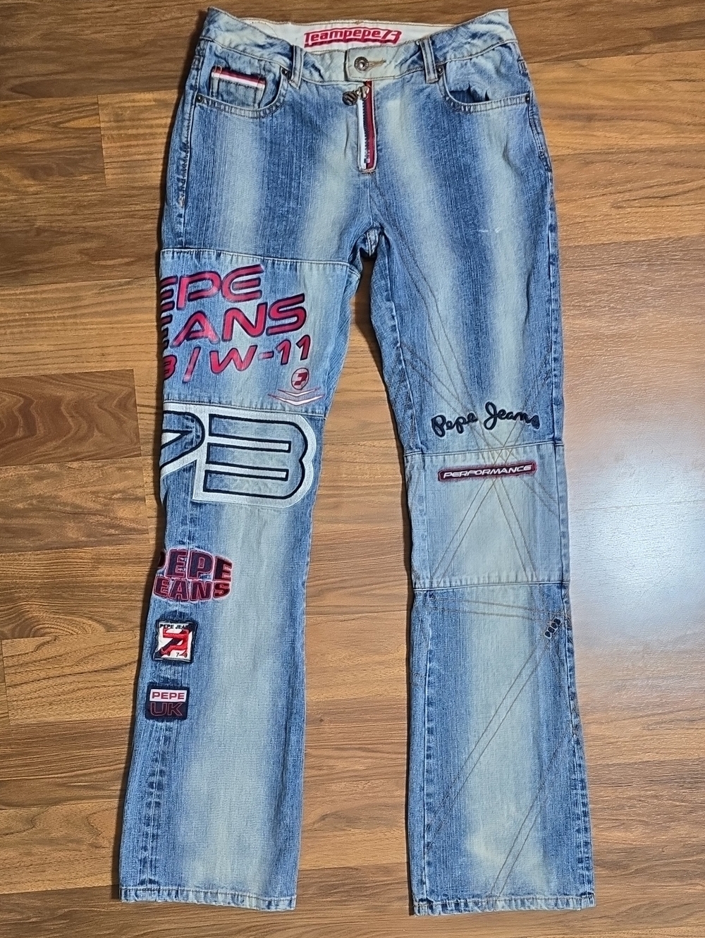 Pepe Jeans Vintage Y2K London 73 Team Pepe Graphic Patch Jeans